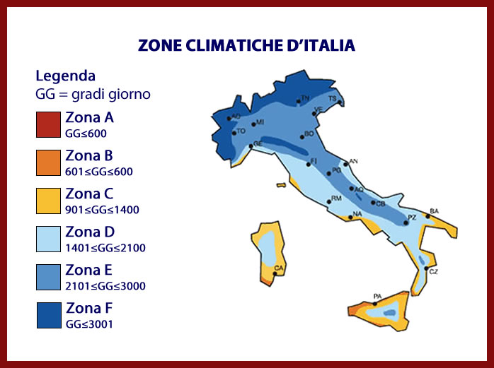 Zone climatiche d'Italia